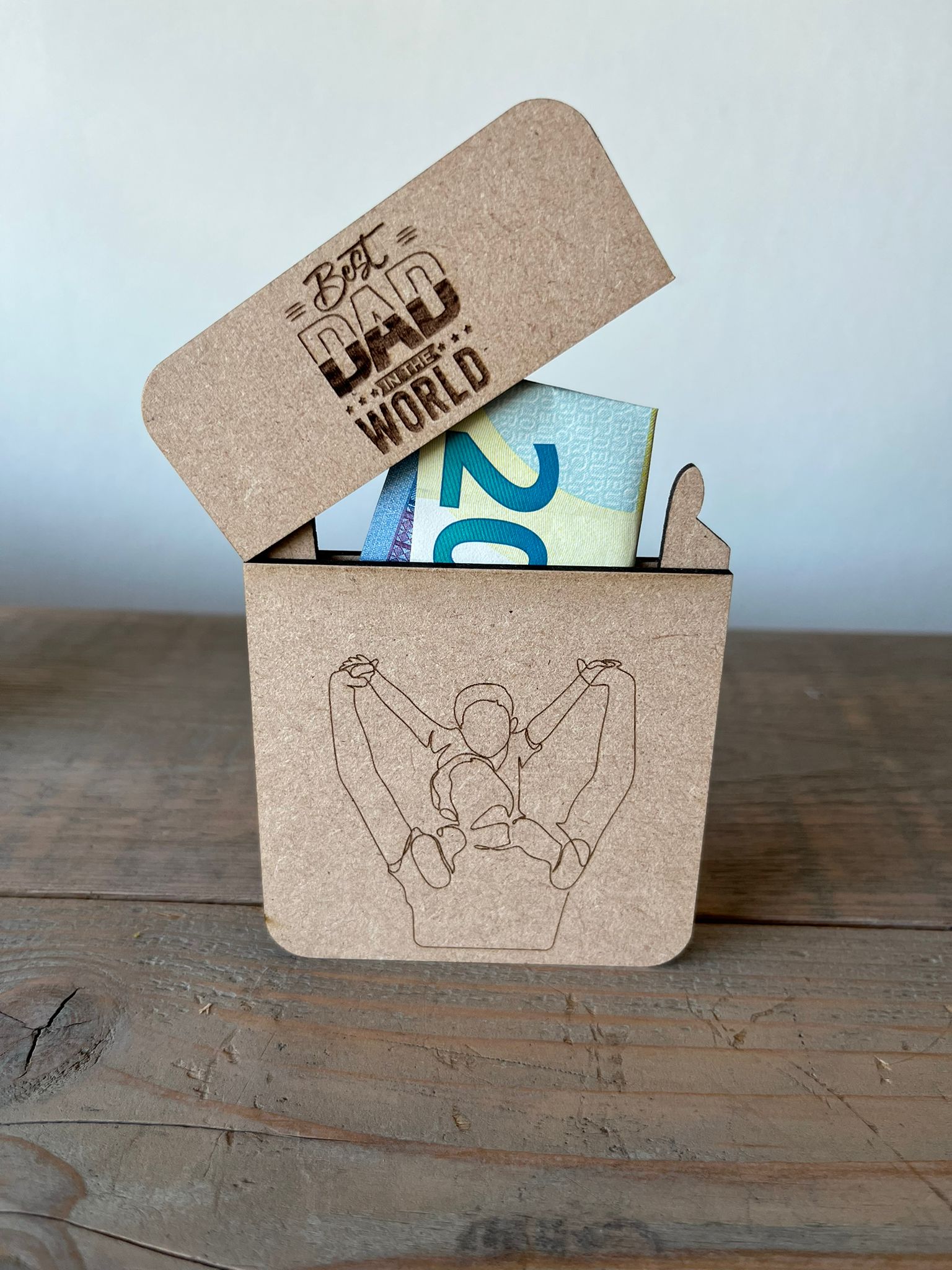 Cadeaubon houten doosje